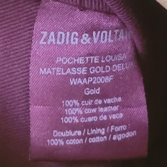 ZADIG AND VOLTAIRE LOUISA PADDED QUILTED LEATHER CROSSBODY SHOULDER BAG - Picture 7 of 9